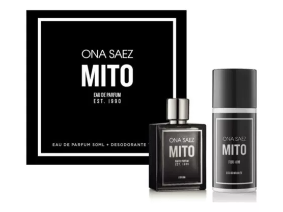 ONA SAEZ MITO EAU DE PARFUM Y DESODORANTE en caja de presentación