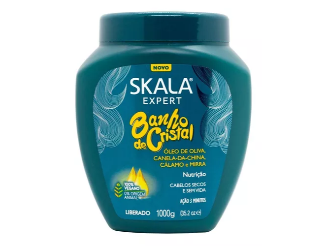 NUEVO!!! Skala Baño De Cristal Máscara Vegana Cabello Brillo X 1000gr