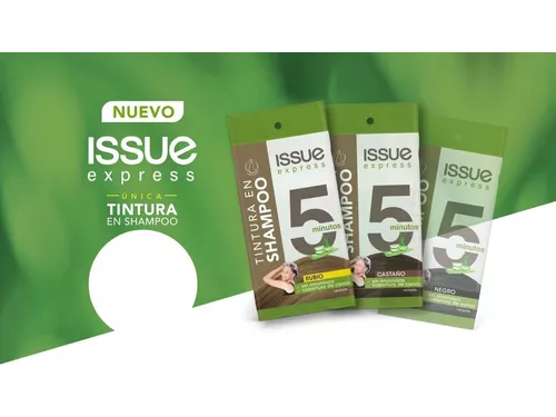 NUEVO!!! ISSUE tintura en shampoo 5 minutos RUBIO/CASTAÑO/NEGRO