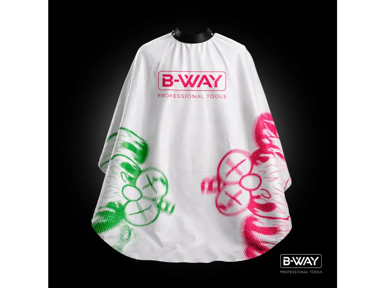 NUEVO INGRESO!!! Capa de Peluquería B-Way Duo de Poliéster Impermeable Blanca, cuello siliconado y botones!