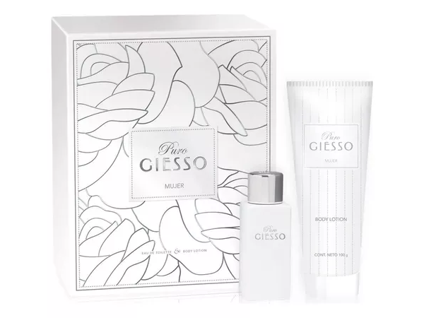 NUEVO!!!Pack Perfume Giesso Puro Mujer 50ml + Body Lotion