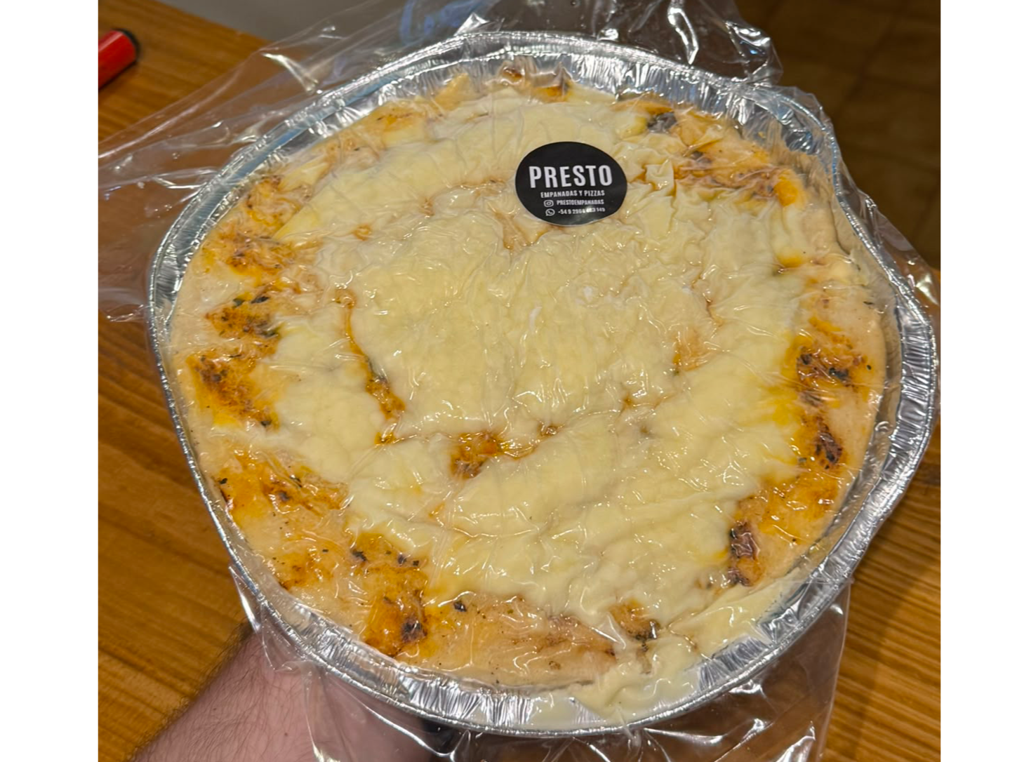 Pizza individual de muzzarella