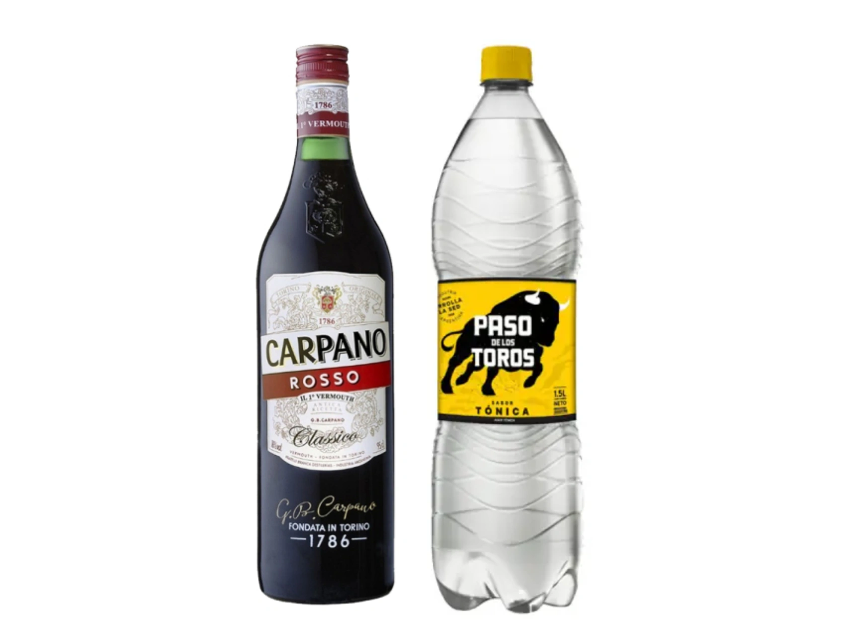 Carpano Rosso + Tónica o Pomelo 1,5l