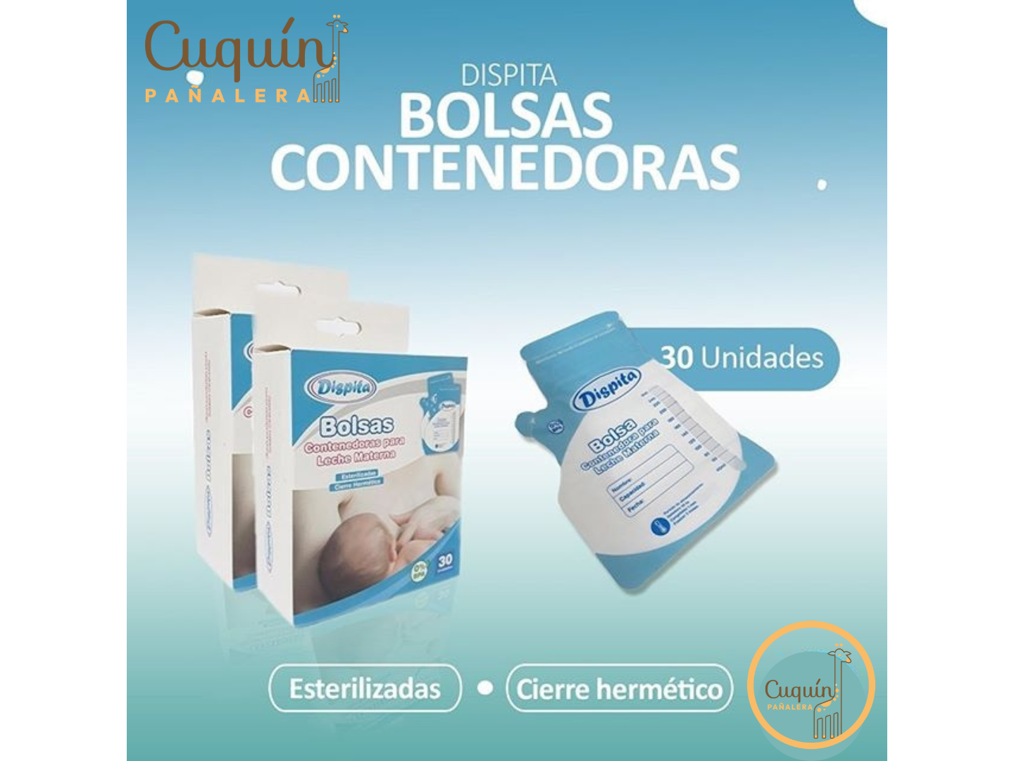 Bolsa Contendora de Leche Materna x 30 U.