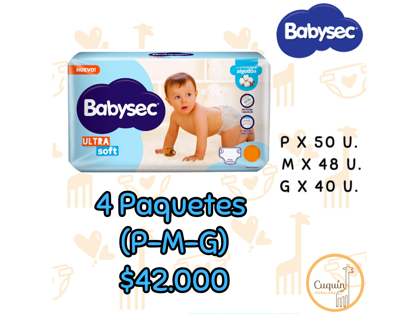 4 Paq. Babysec Ultra