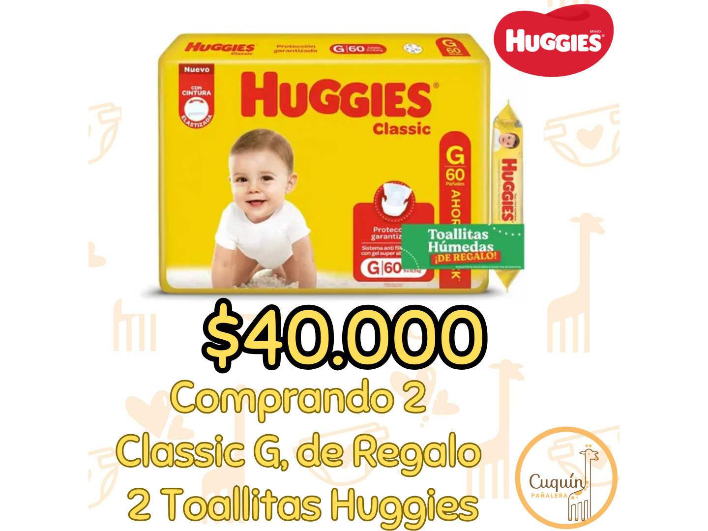 Huggies Classic G + Toallita