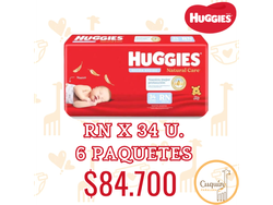 Huggies Natural Care RN x 6 Paquetes