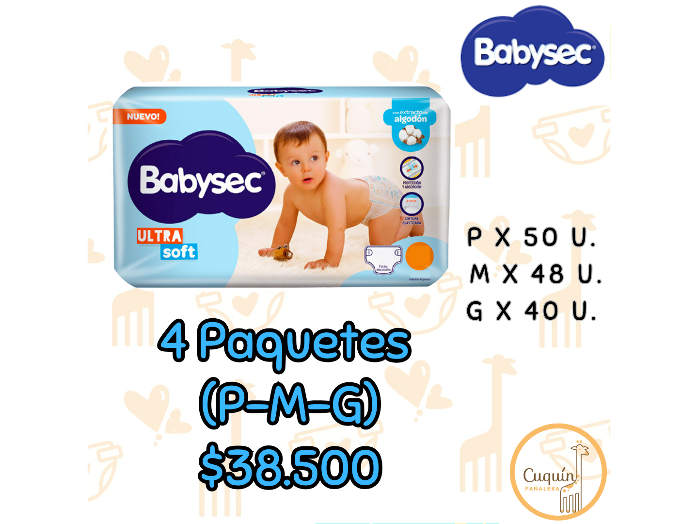 4 Paq. Babysec Ultra