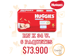 Huggies Natural Care RN x 6 Paquetes