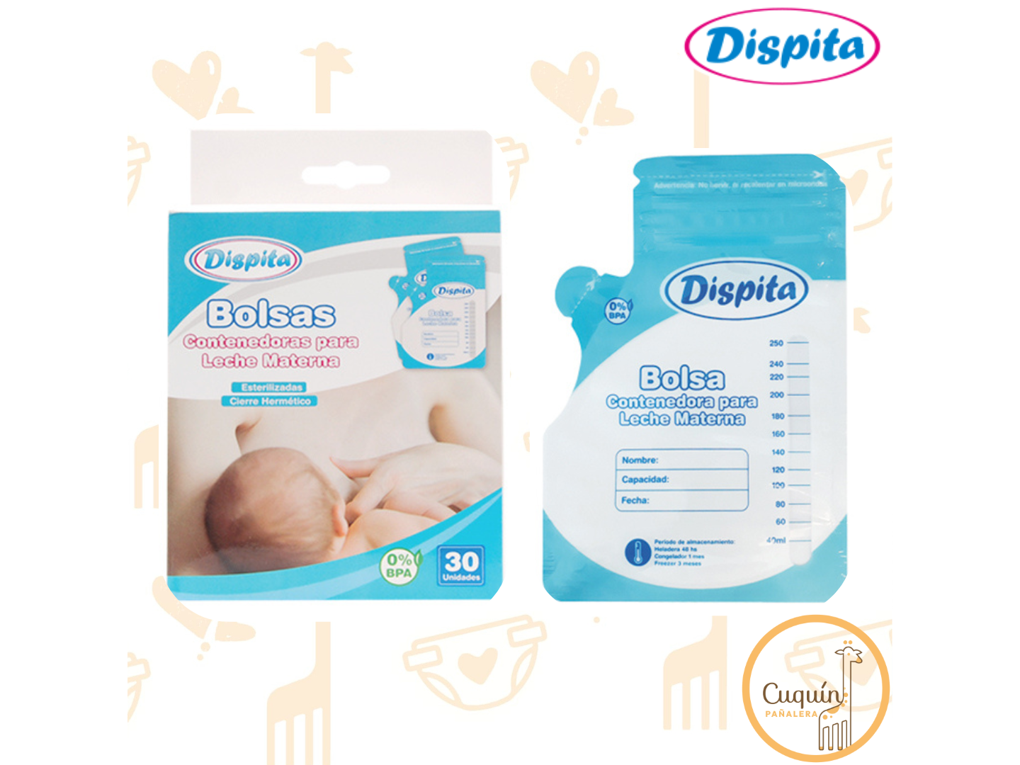 Bolsa Contendora de Leche Materna x 30 U.