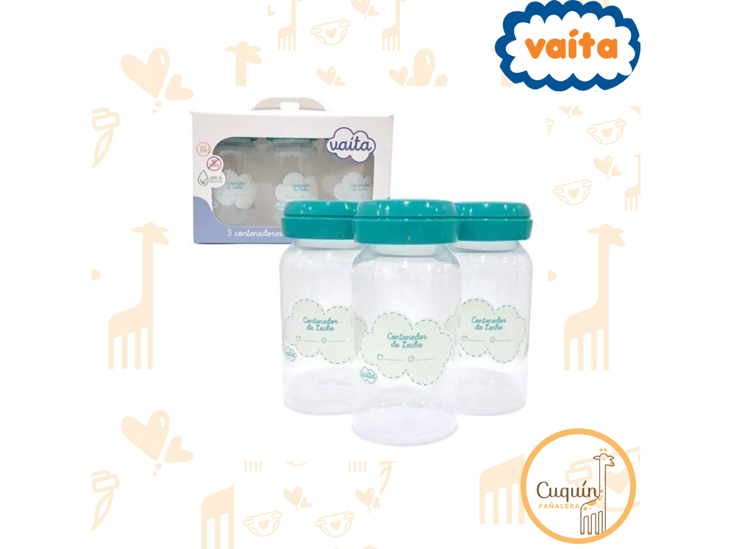 Set Contenedor Leche Materna x 3
