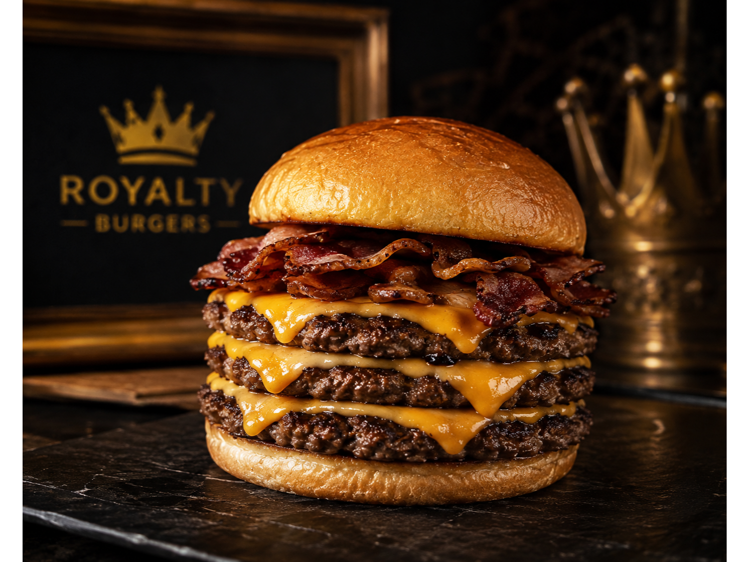 BACON ROYAL Triple + Papas Fritas