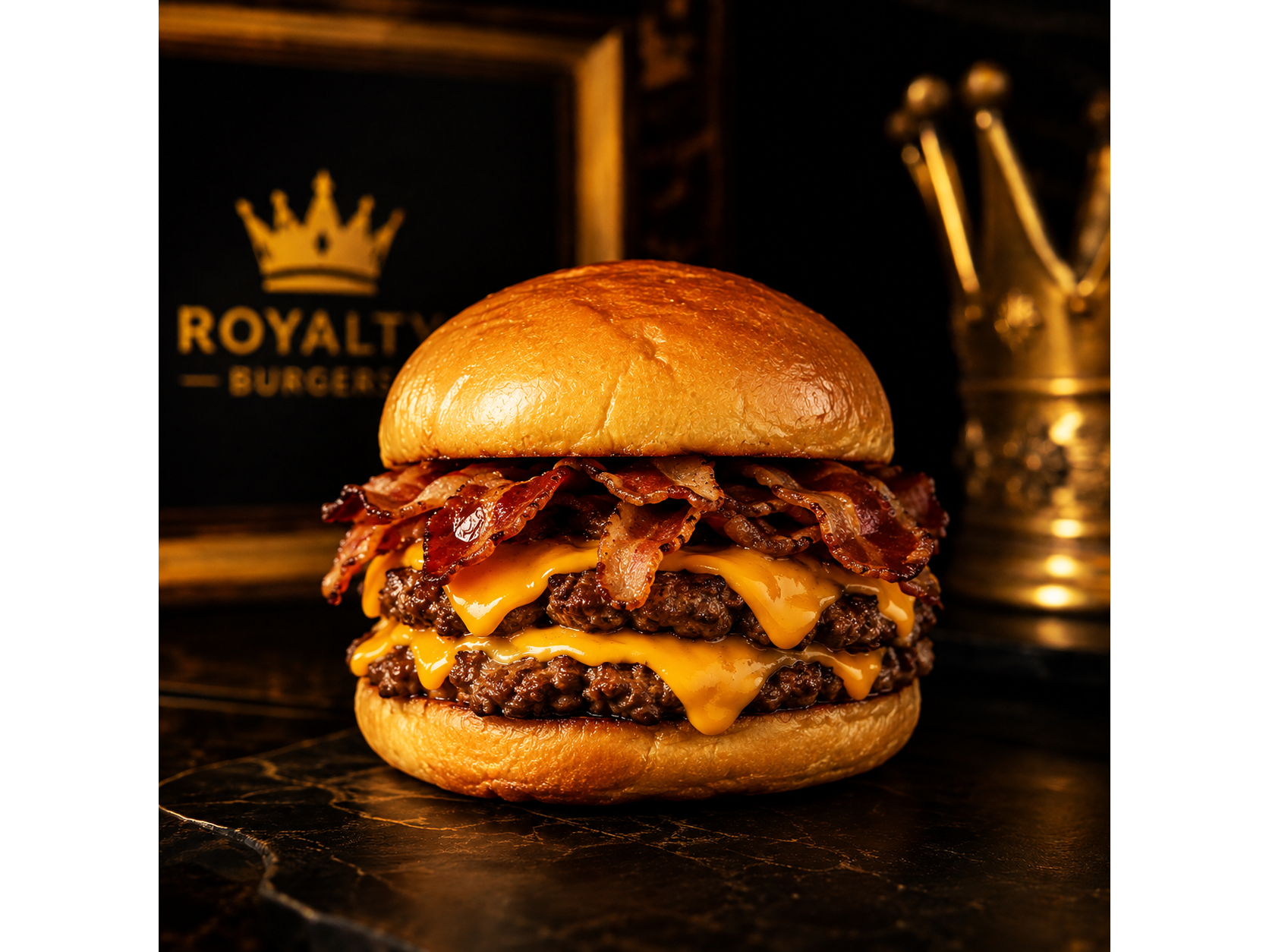BACON ROYAL Doble + Papas Fritas