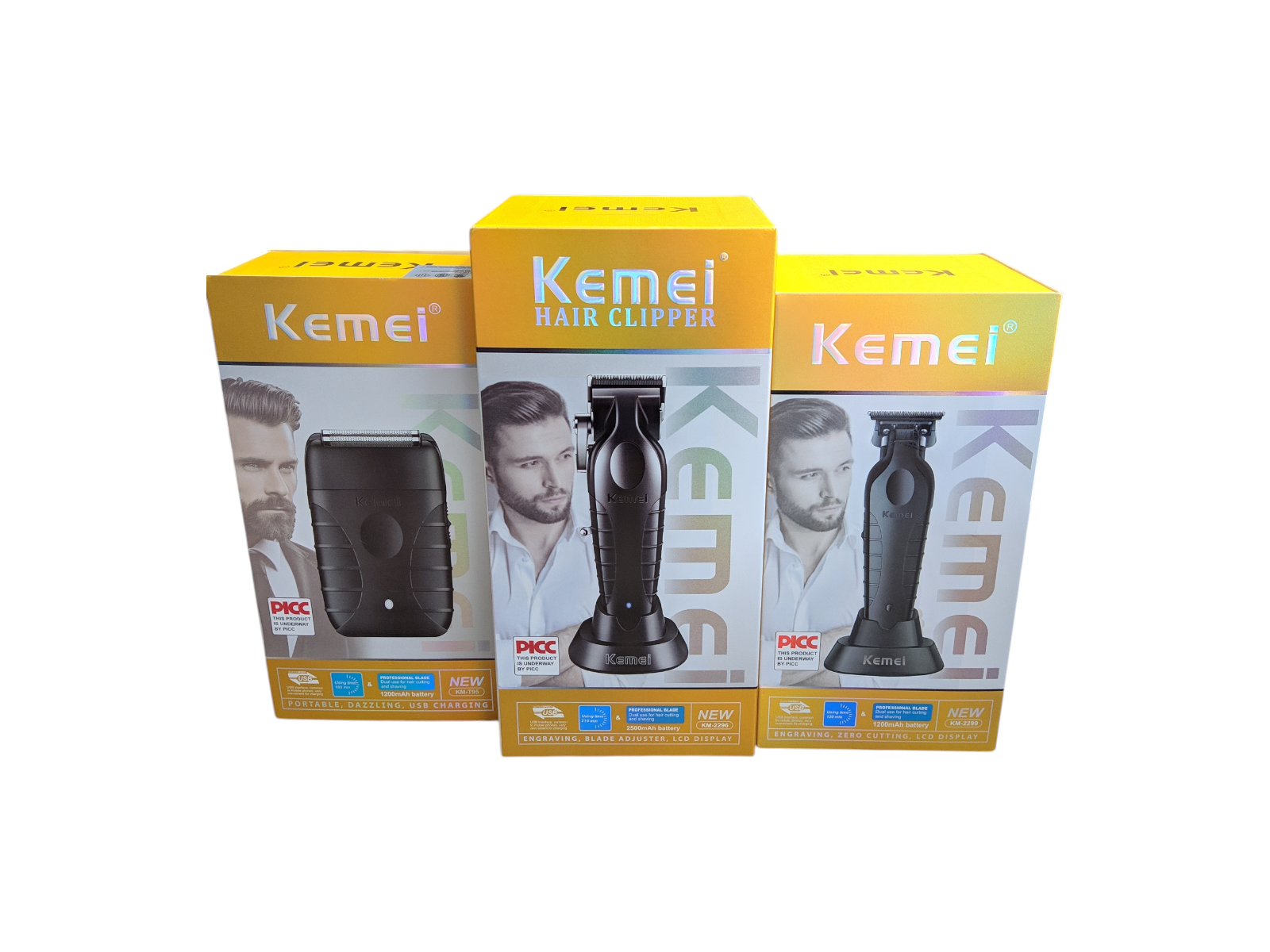 Combo Kemei (km-2296 + 2299 + T95)