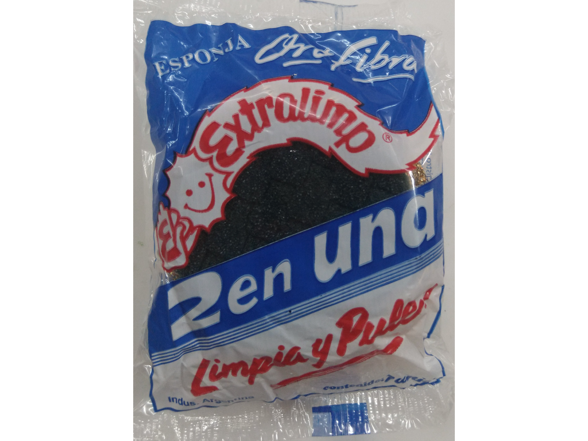 468-Esponja oro fibra 2 en 1 Extralimp