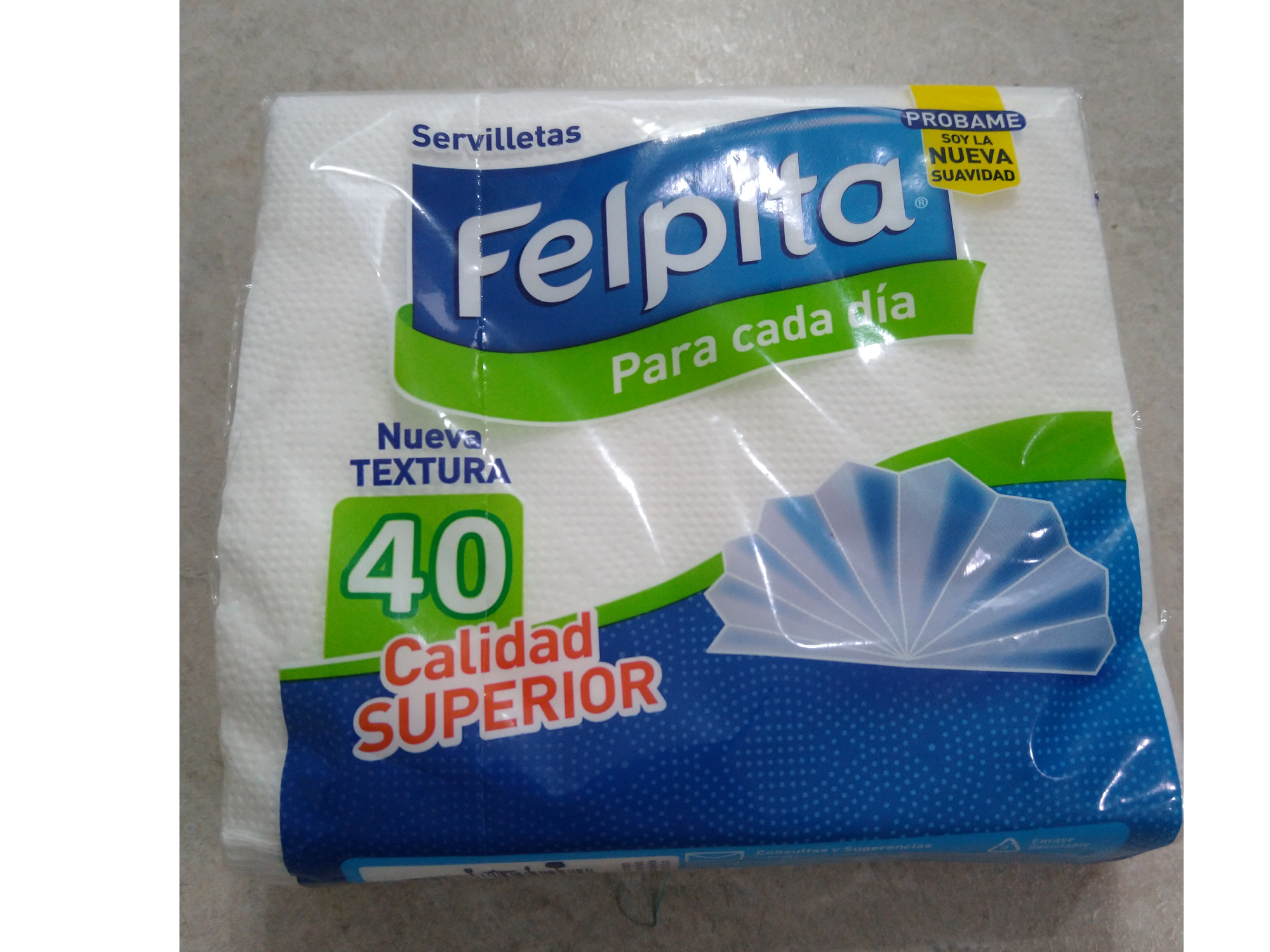 1323- Servilletas Felpita x 40 unid.