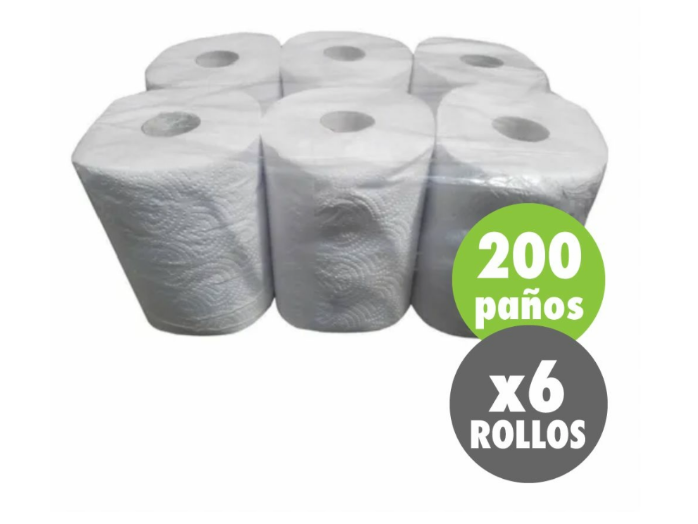 1014-Rollo gastronómico 200 paños x 6 unid.