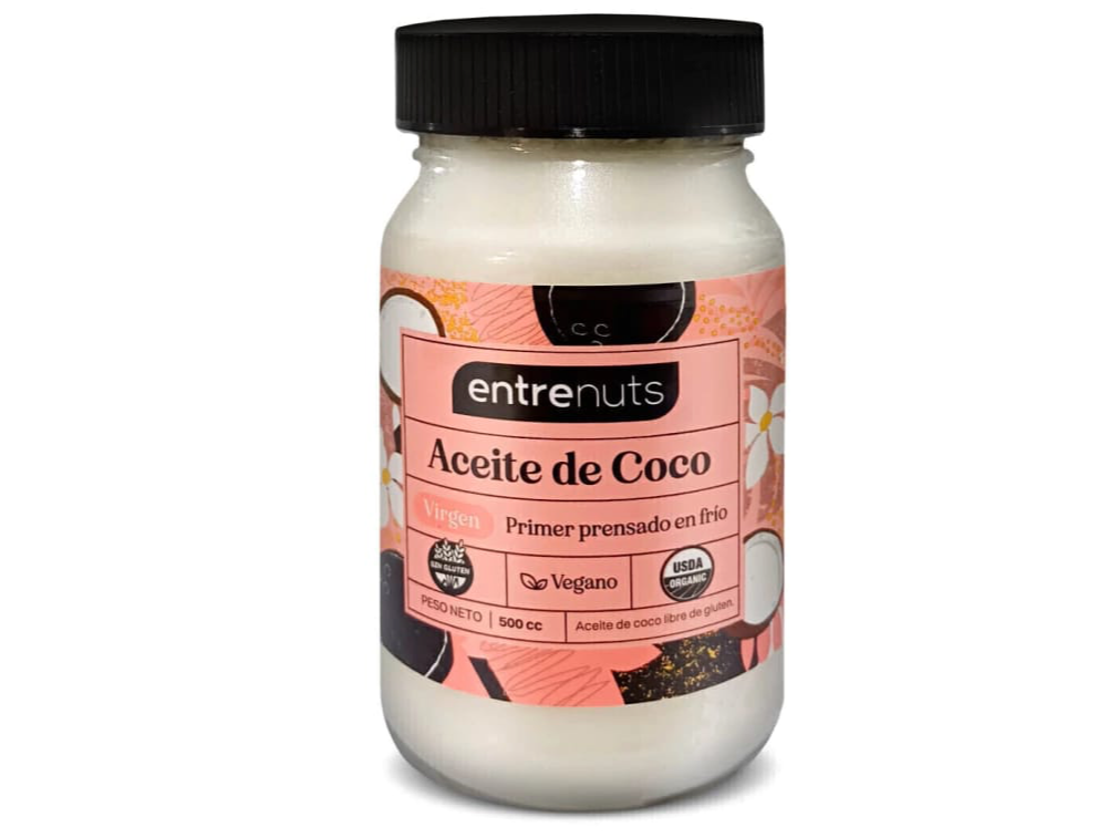 Aceite de coco virgen entrenut  (sin T.A.C.C) 500cc