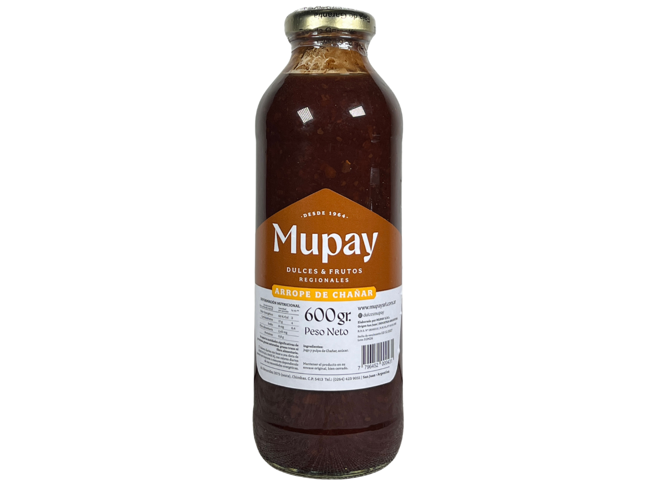 ARROPE DE CHANAR X600GR-MUPAY