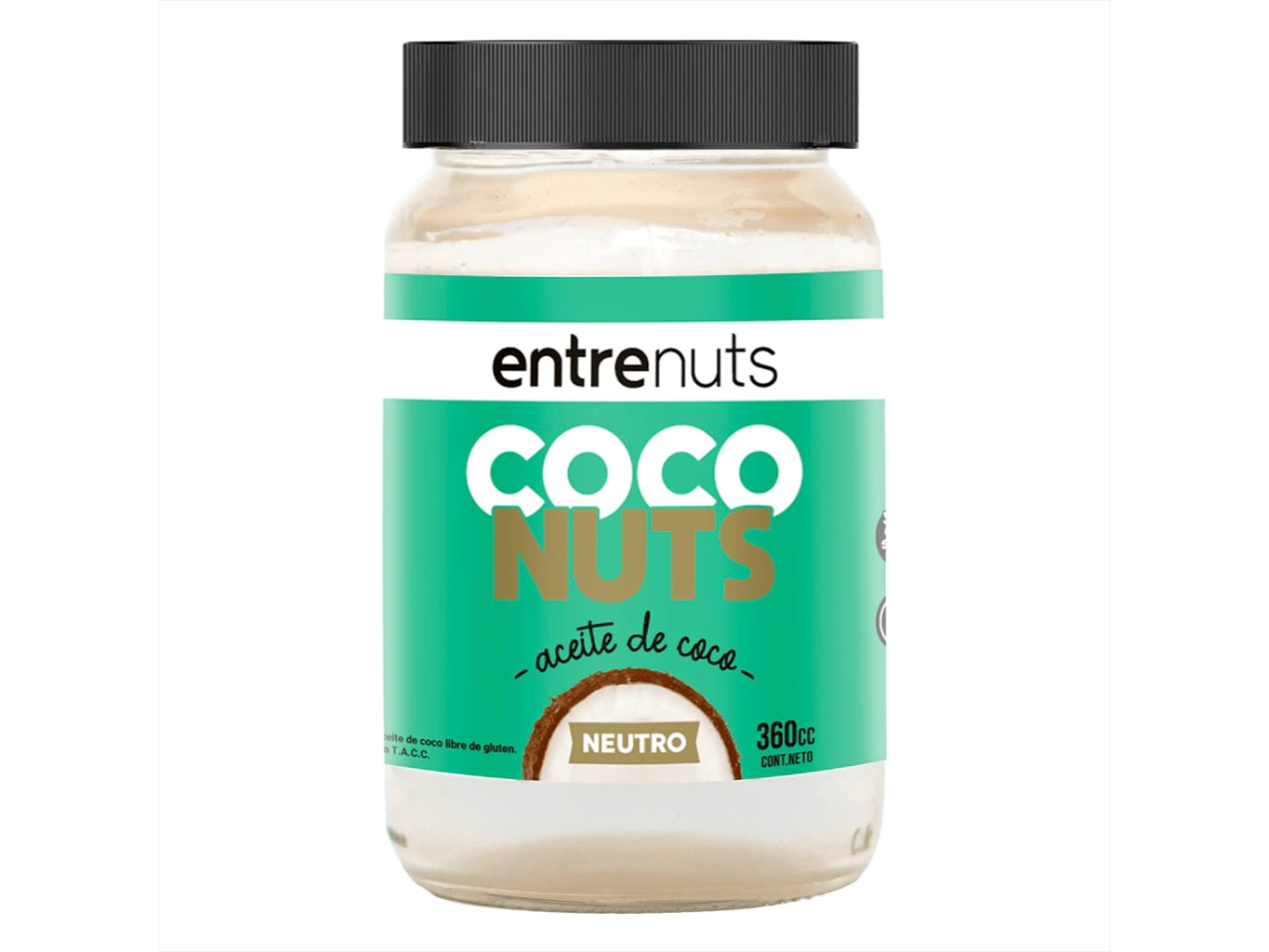 Aceite de coco neutro entrenut  (sin T.A.C.C) 360cc