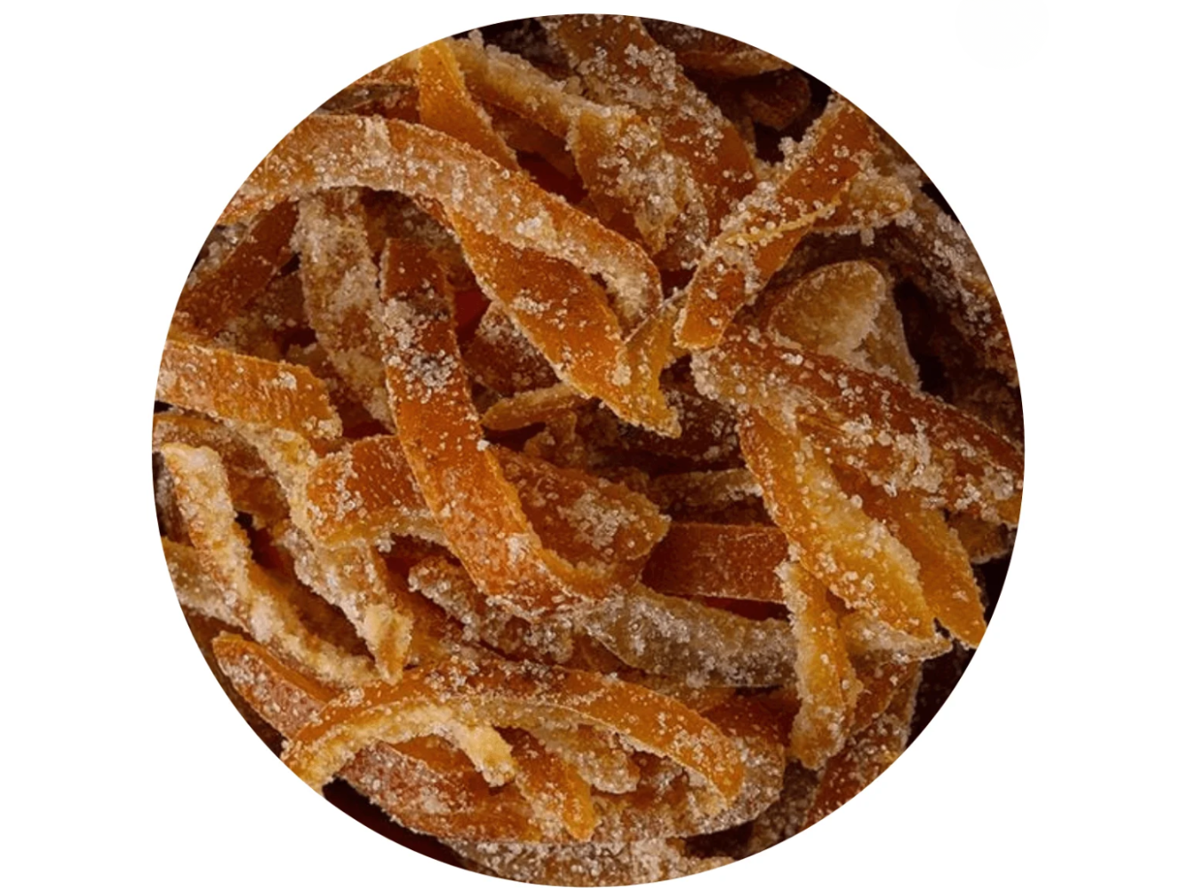 naranja glaseada tira