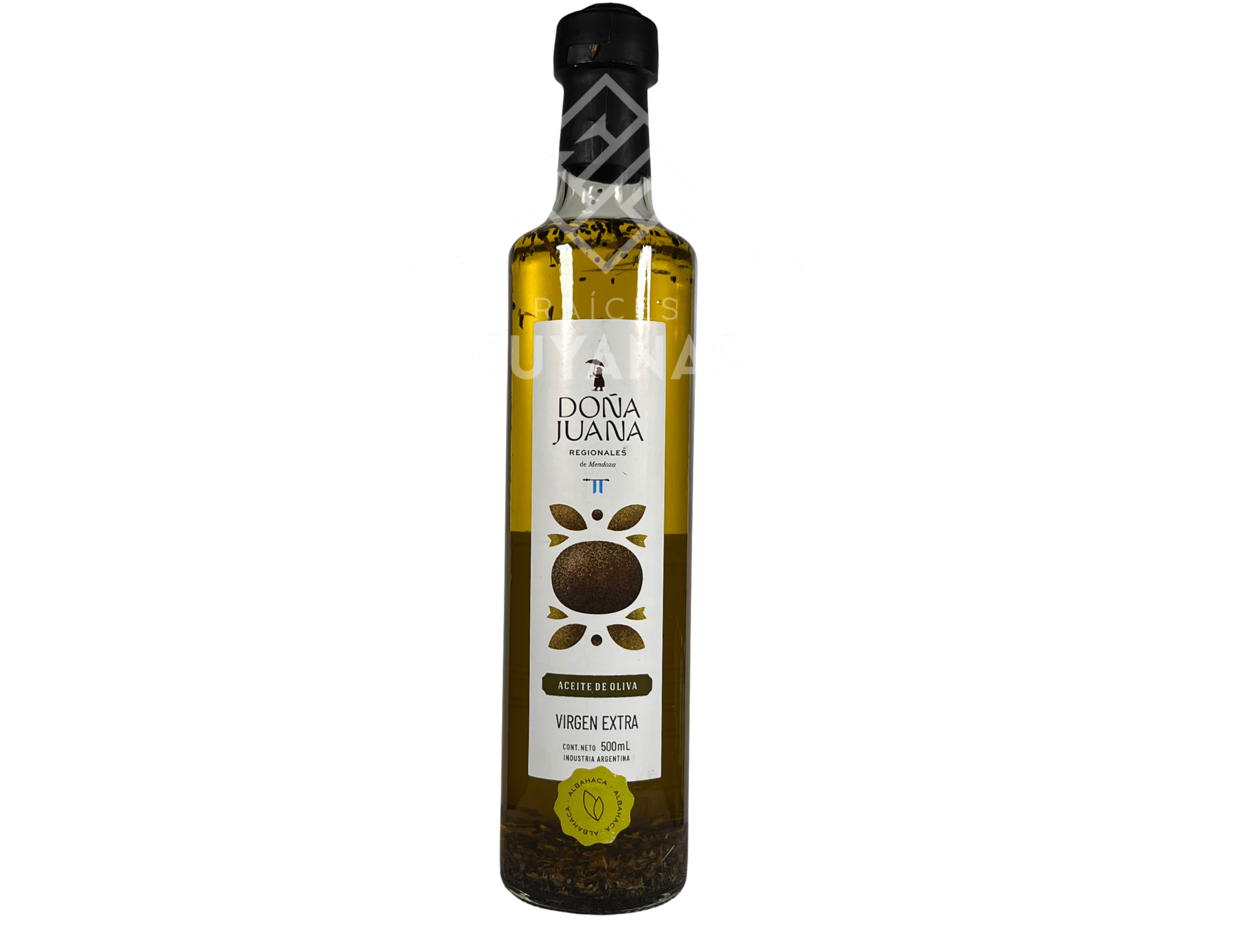 Aceite De Oliva Vir Ex Con Albahaca X 500cc Doña Juana