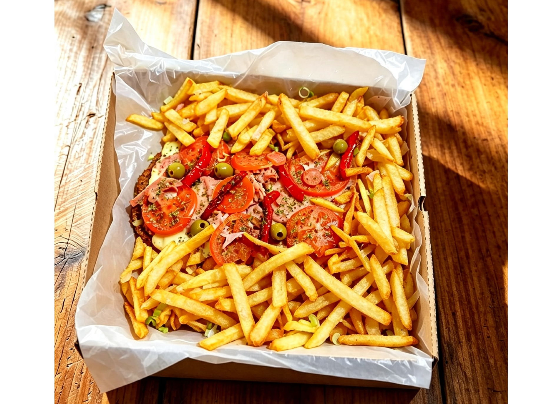 Milanesa Napolitana con Papas Fritas de Pizzeria El Mundo Carloncho