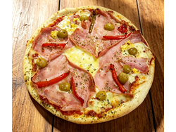 03 - ESPECIAL | Muzzarella, salsa, aceitunas y jamón