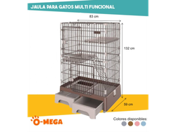 DGN-2-2 JAULA PARA GATOS MULTIFUNCIONAL