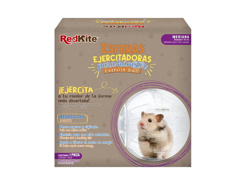 FL9262 ESFERA EJERCITADORA MED TRANSPARENTE P/HAMSTER