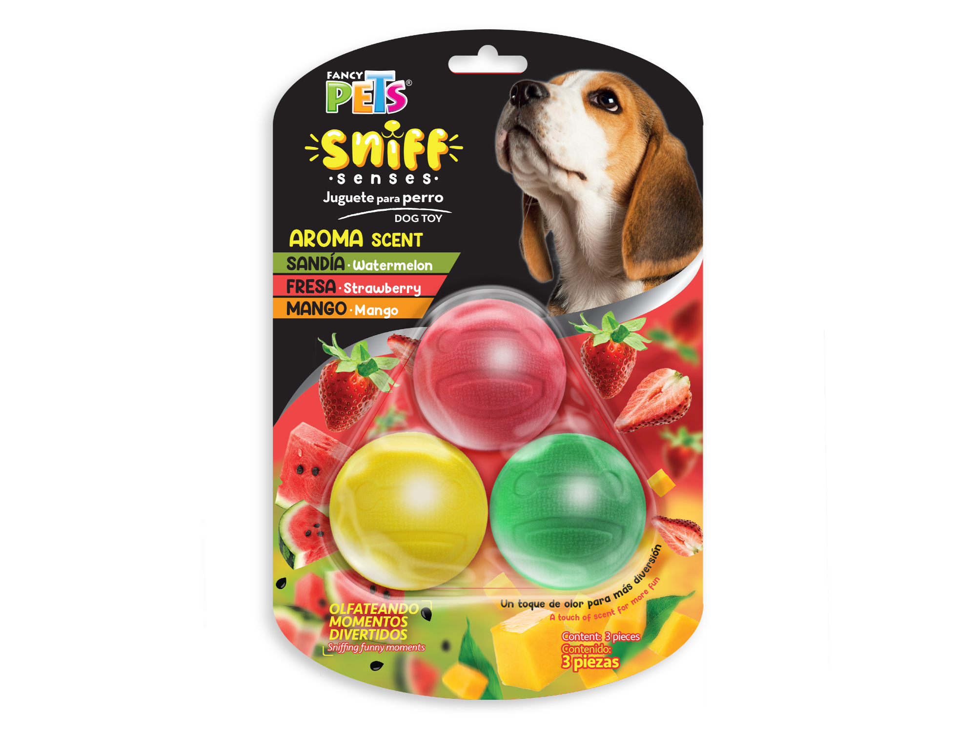 FL9447 JUGUETE SET DE PELOTAS C/AROMA SNIFF 3 PIEZAS