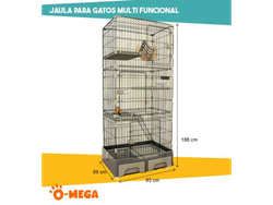 DGN-3-3 JAULA PARA GATOS MULTIFUNCIONAL