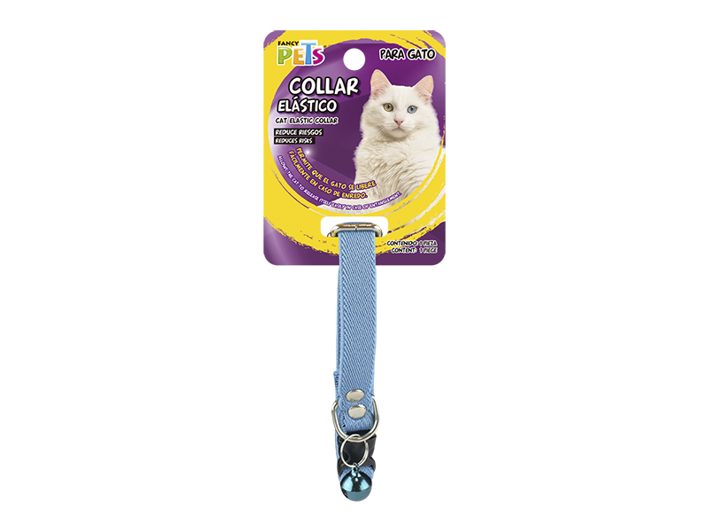 FL8740 COLLAR ELASTICO C/CASCABEL P/GATO