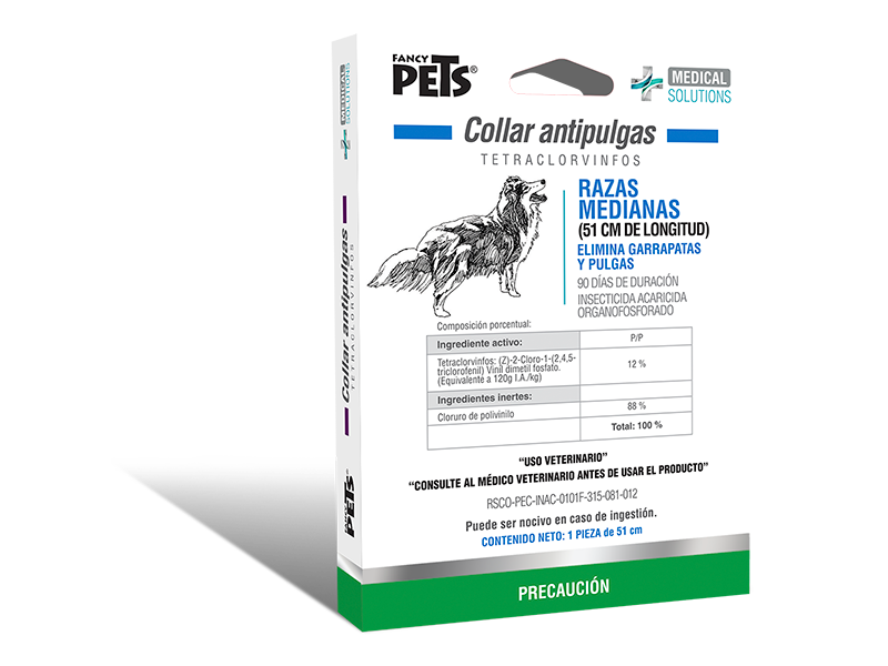 FL3603 MS COLLAR ANTIPULGAS P/RAZAS MEDIANAS (51 CM)