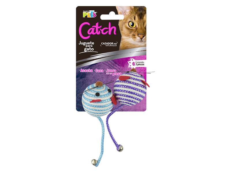 FL8268 JUGUETE PELOTA DE RATON CATCH - 2 PZ