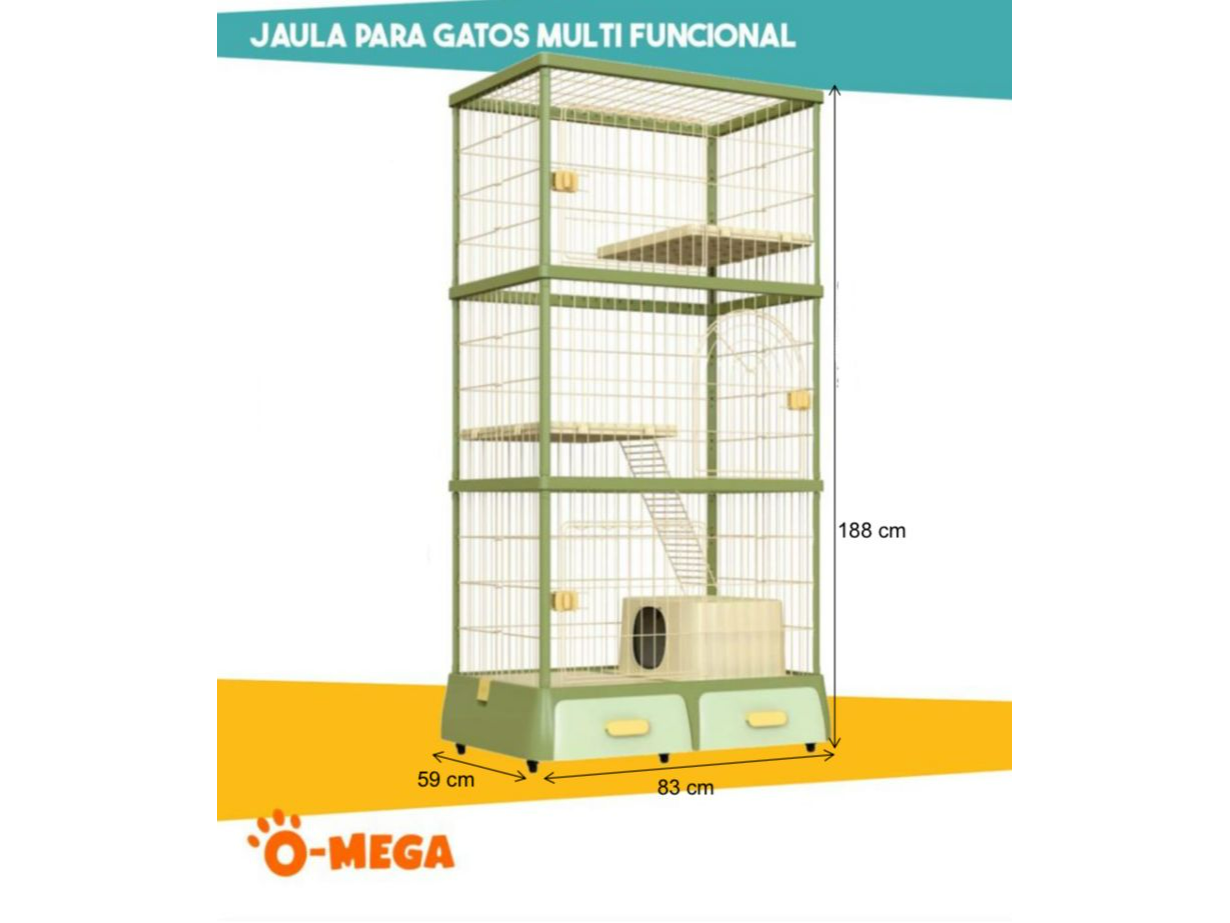 DF-3 JAULA PARA GATOS MULTIFUNCIONAL