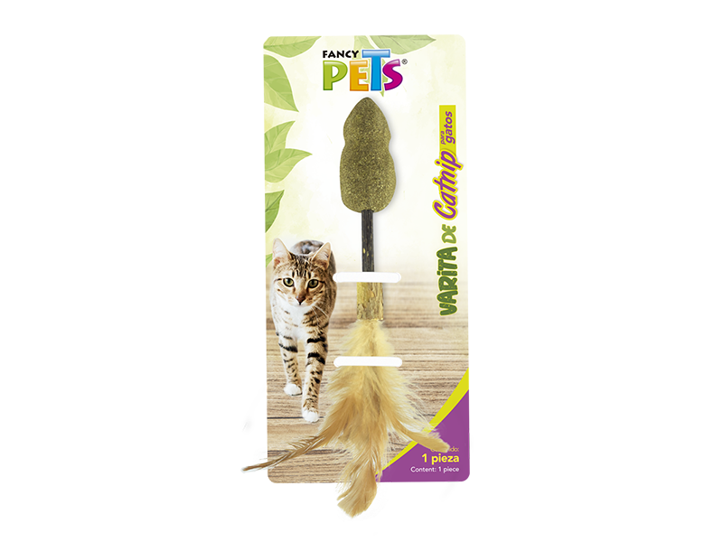 FL9191 VARITA DE CATNIP RATON C/PLUMA