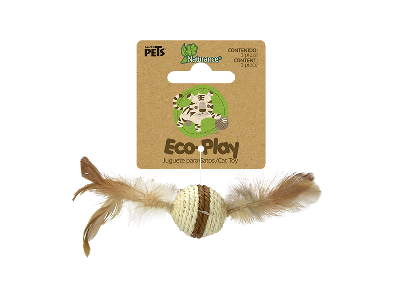 FL8243 JUGUETE BOLA C/PLUMAS ECOPLAY