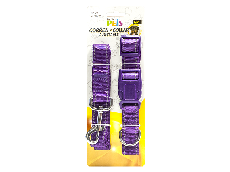 FL8712 COLLAR GDE C/ CORREA C/ BANDAS REFLEJANTES
