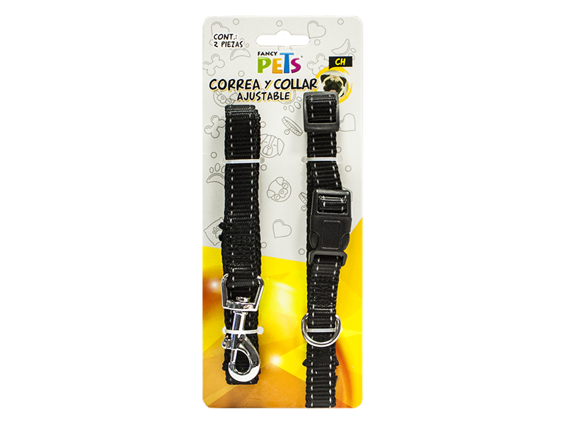 FL8710 COLLAR CH C/ CORREA C/ BANDAS REFLEJANTES