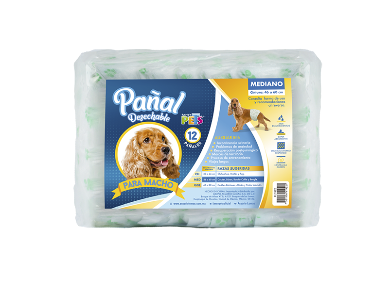FL1922 PAÑAL MED P/MACHO - 12 PZ