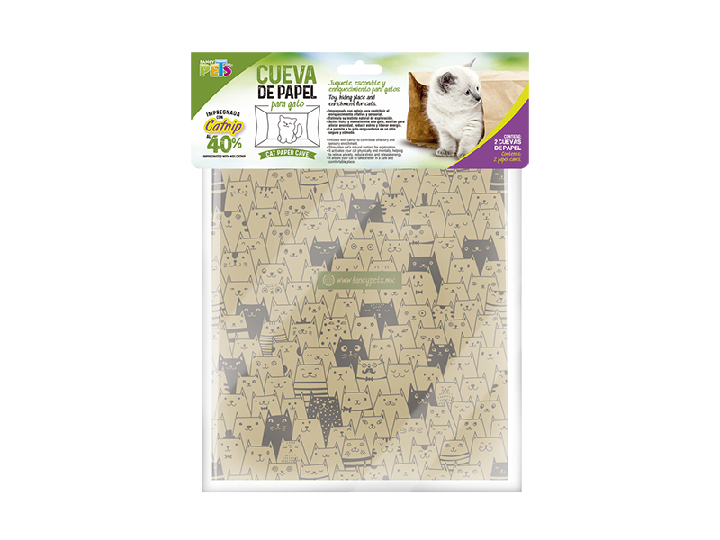 FL4152 CUEVA DE PAPEL C/CATNIP P/GATO