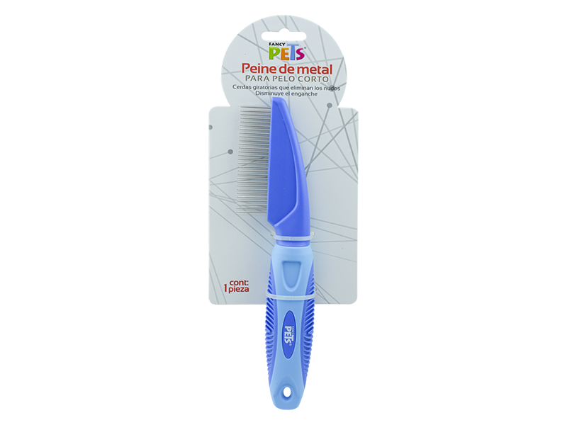 FL8315 PEINE DESENREDANTE DE METAL P/ MANTO CORTO, MEDIANO Y RIZADO