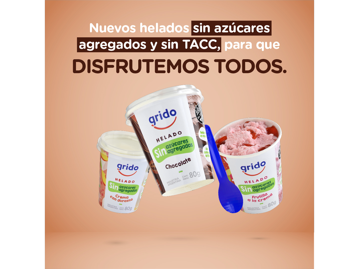 Helado Sin Azucar Agregada de Grido Los Granaderos