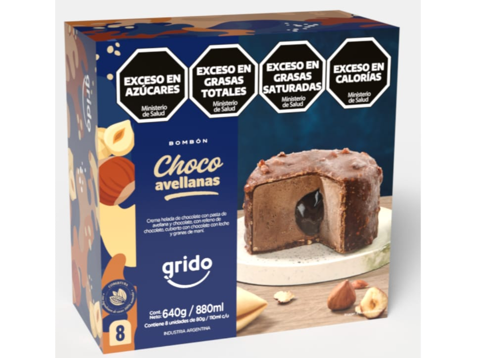 CHOCO AVELLANAS x 8 unidades de Grido Los Granaderos