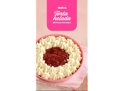 TORTA FRUTILLAS CON CREMA (12 PORCIONES)