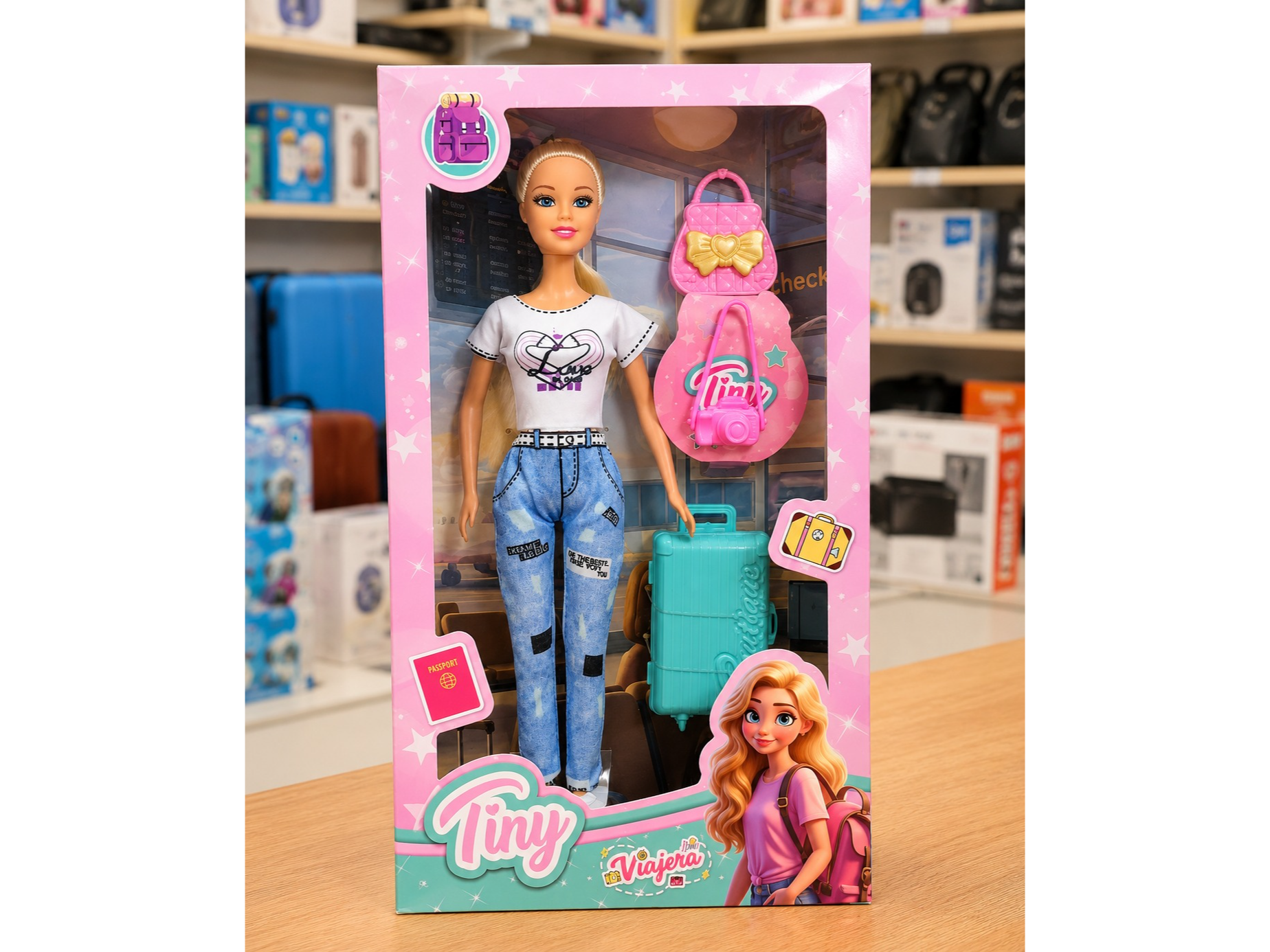 MUÑECA "TINY" VIAJERA - 53468 - COD.:88
