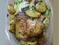 Pollo a la provenzal con papas