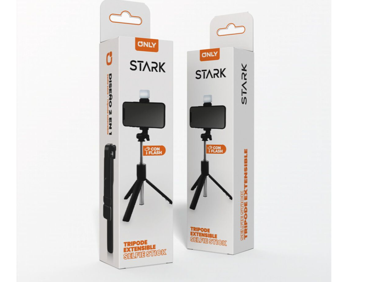 Trípode extensible con flash