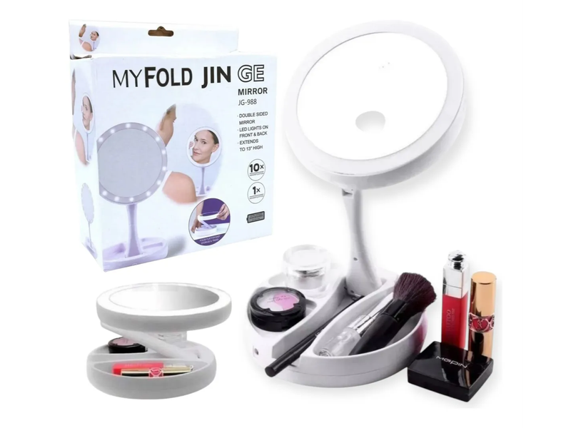 Espejo con luz y aumento x10